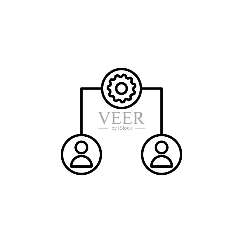 连接网络图标。移动概念和Web应用程序的在线和Web元素图标。网站设计和开发、应用程序开发的细线条图标。高级图标图标素材