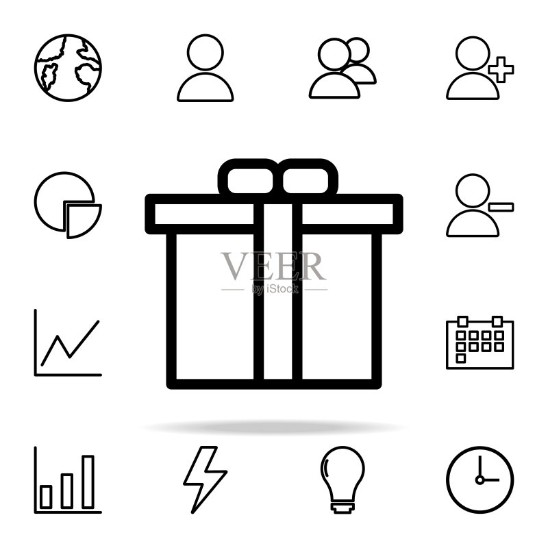 礼盒图标,通用Web图标图标素材