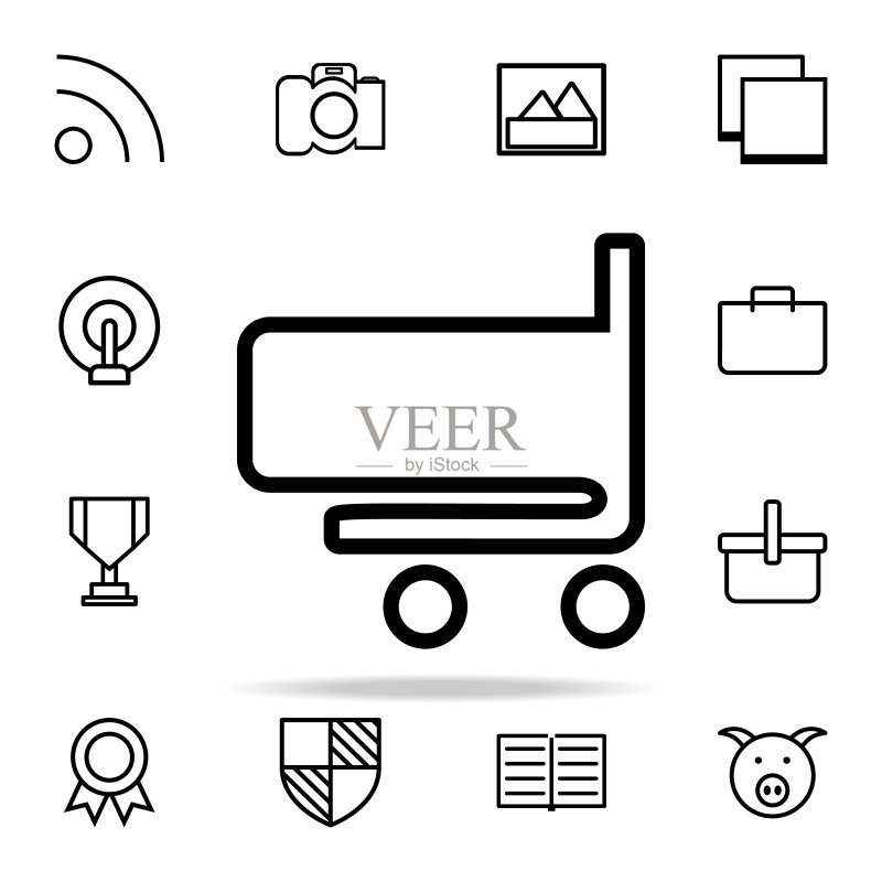 商店手推车图标:通用Web和移动设备图标集图标素材