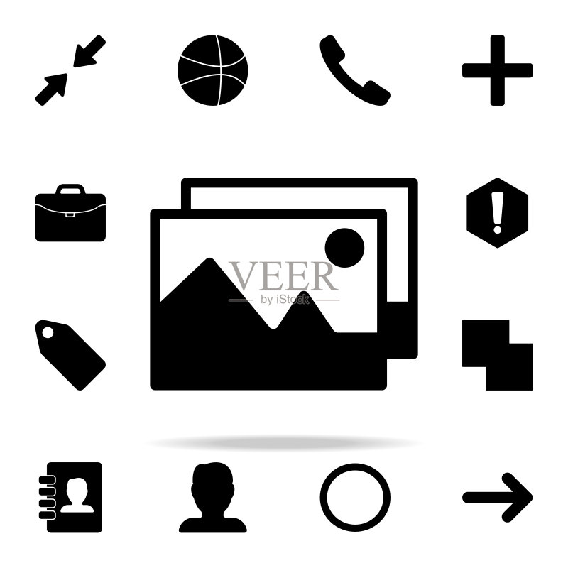 景观图标。用于Web和移动设备的Web图标通用集图标素材