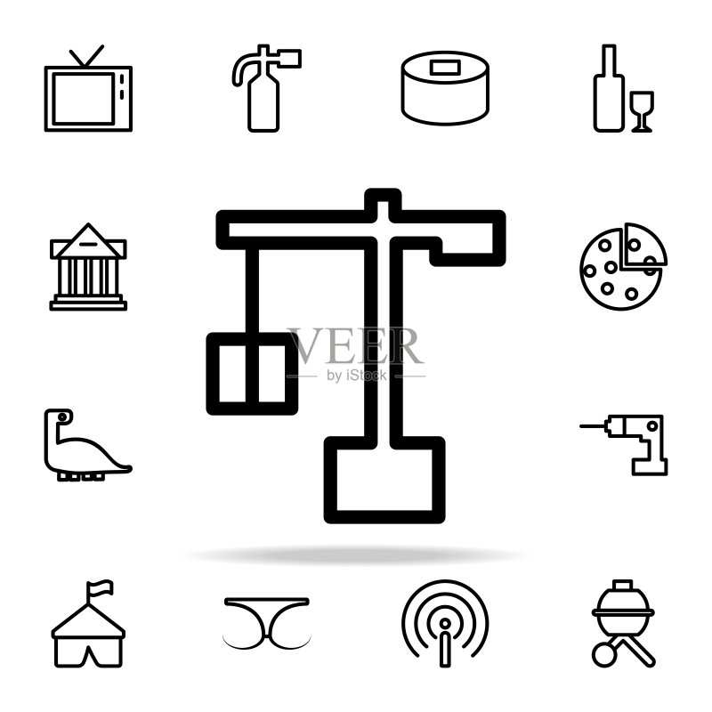 装载起重机图标:通用Web和移动设备图标集图标素材