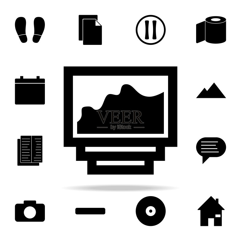 照片列表图标。Web图标通用集,适用于Web和移动设备图标素材