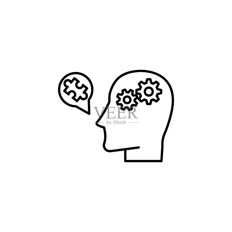 机械脑人图标图标素材