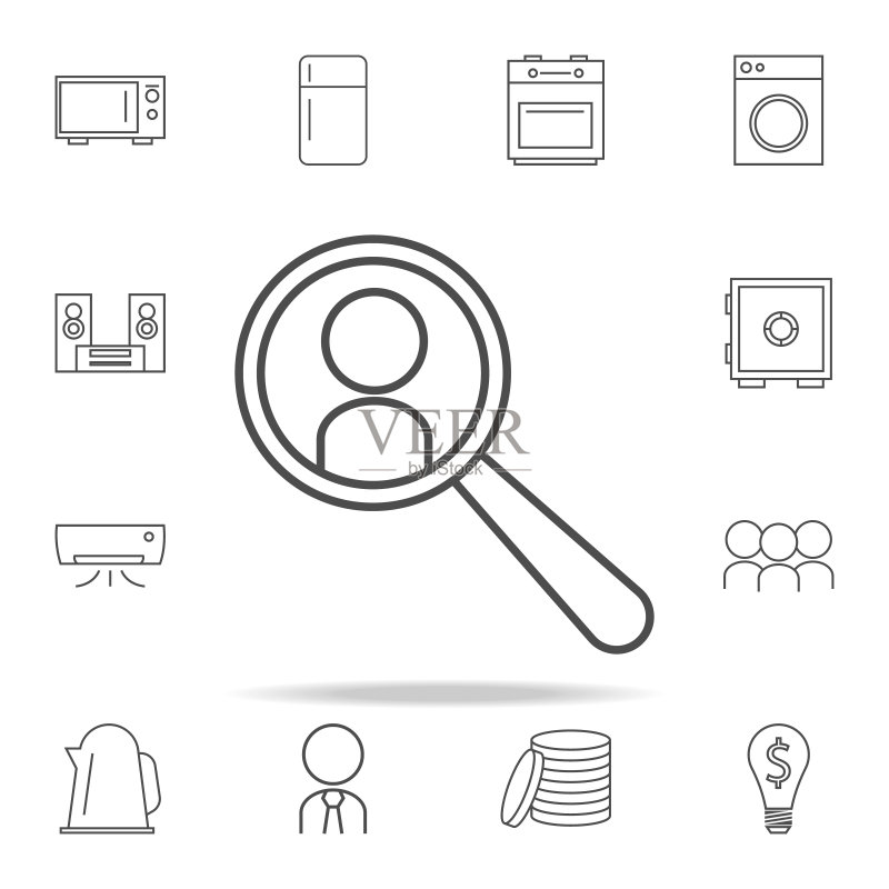 人员搜索Web通用图标图标素材