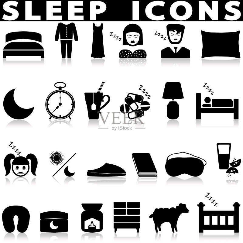 睡眠图标图标素材