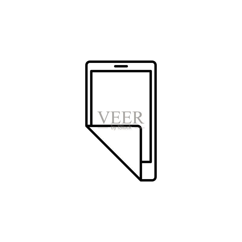 新型弹性手机图标,未来技术元素,适用于移动概念和Web应用图标素材
