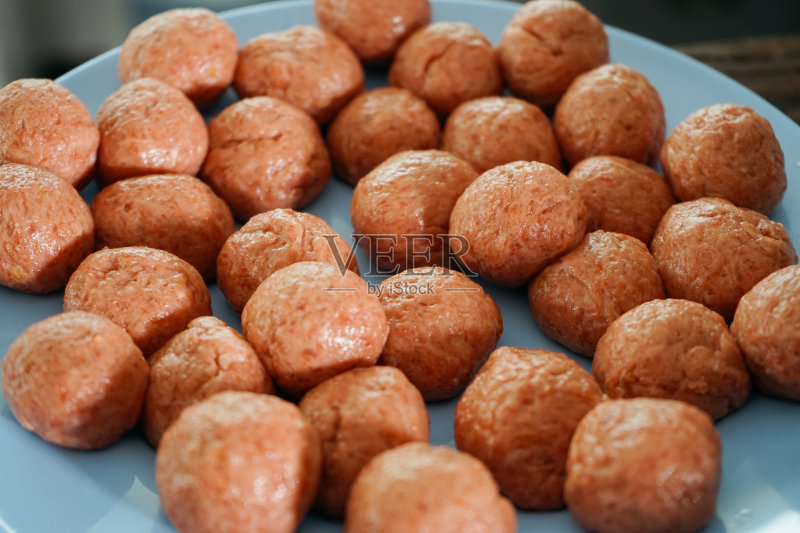 生的肉丸肉正版图片素材