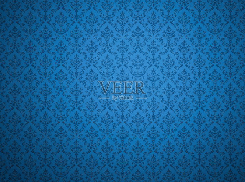 蓝色壁纸,缎子图案正版插画素材