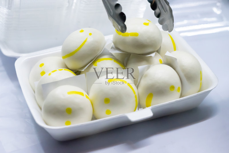 Salapao -中国馒头泡沫盒正版图片素材