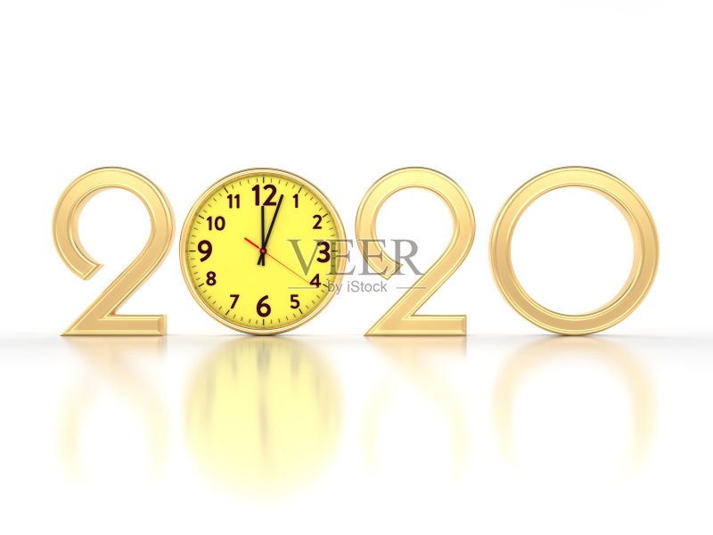 新年2020创意设计概念正版图片素材