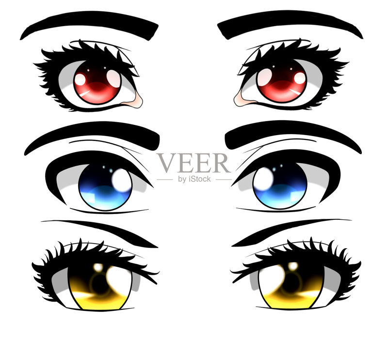 动漫的眼睛正版插画素材