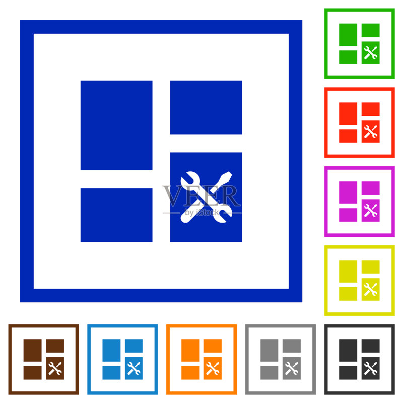 仪表盘工具扁平框架图标图标素材