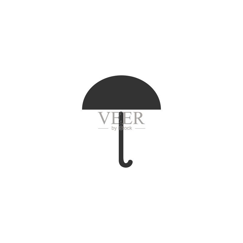 雨伞图标(扁平风格)图标素材
