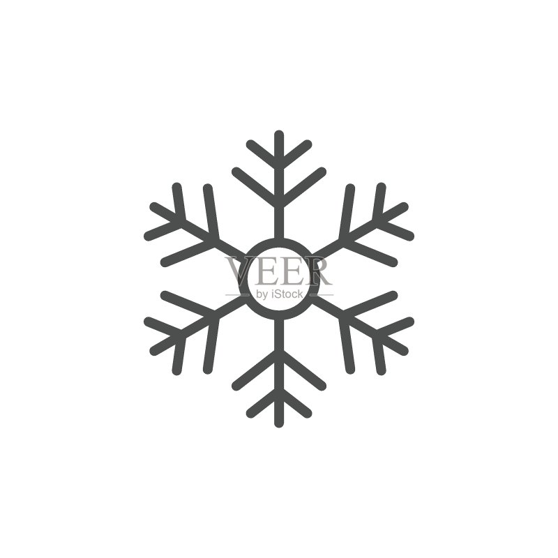 雪花线条图标图标素材