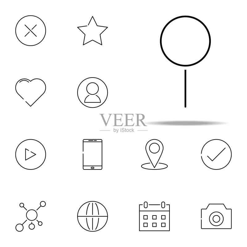 棒棒糖图标:Web通用极简图标集,适用于Web和移动端图标素材