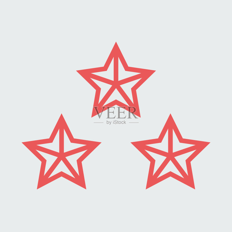 星星线性图标图标素材