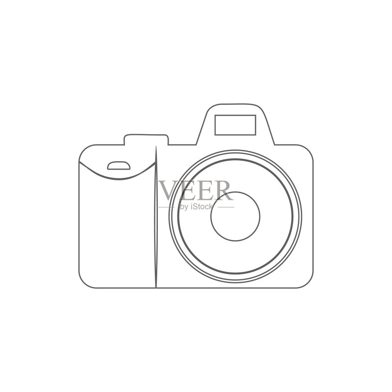 相机图标。用于移动概念和Web应用程序的电子元件图标。网站设计和开发、应用程序开发的细线图标图标素材