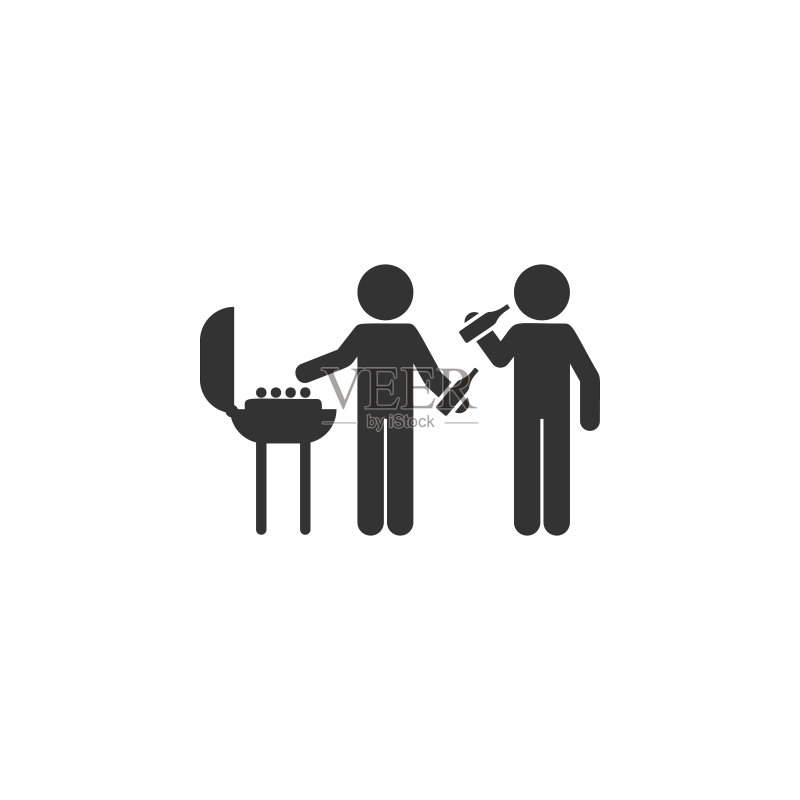 烧烤好友图标。用于UI和UX、网站或移动应用的友情类图标的简单符号矢量图图标素材