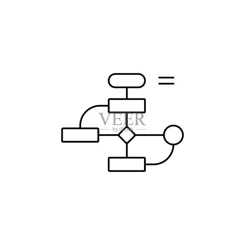 网页设计开发图表图标:适用于UI和UX的简约轮廓矢量图标,网站或移动应用图标素材
