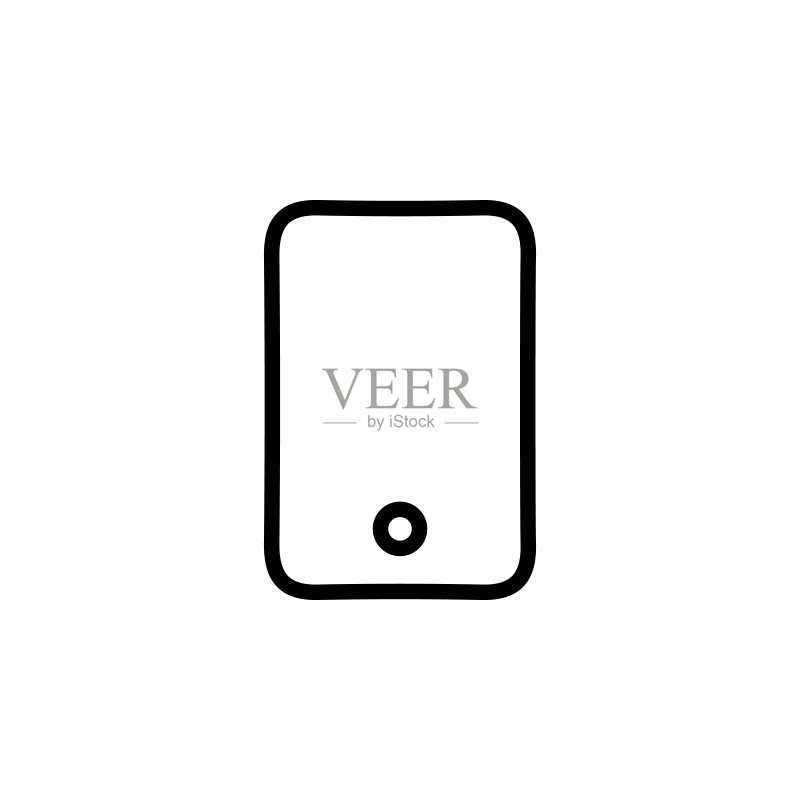 智能手机图标:网站或APP手机轮廓示意图图标素材