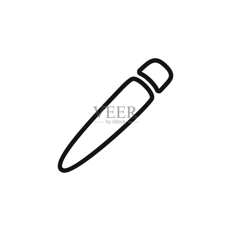 钢笔图标:用于网站或应用程序的简约轮廓矢量图图标素材
