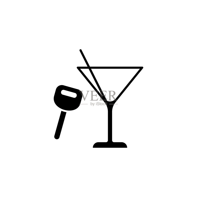 鸡尾酒钥匙图标图标素材