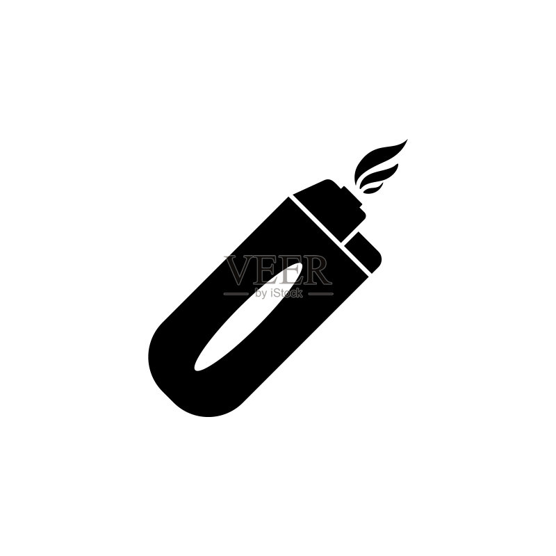 打火机、火焰图标。用于UI和UX、网站或移动应用程序的通用集图标的简单字形矢量图标素材
