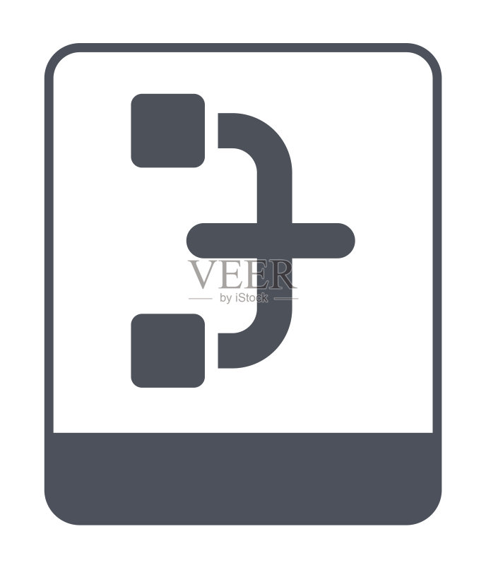 白色背景上的图标矢量图,来自几何系列的流行填充图标图标素材