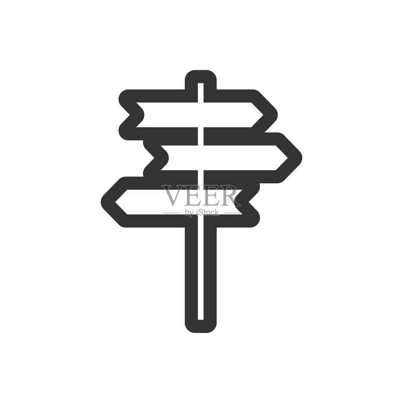 路标图标图形设计模板矢量图标素材