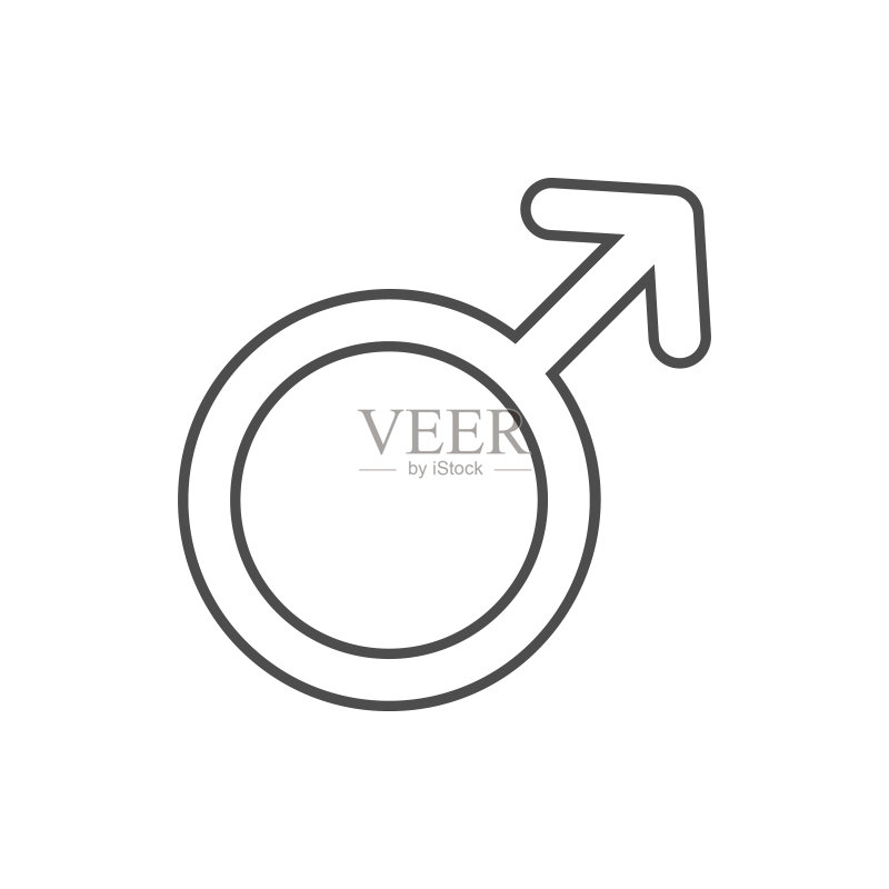 男性标志图标,网络安全元素,适用于移动概念和Web应用,网站设计和应用开发细线图标图标素材