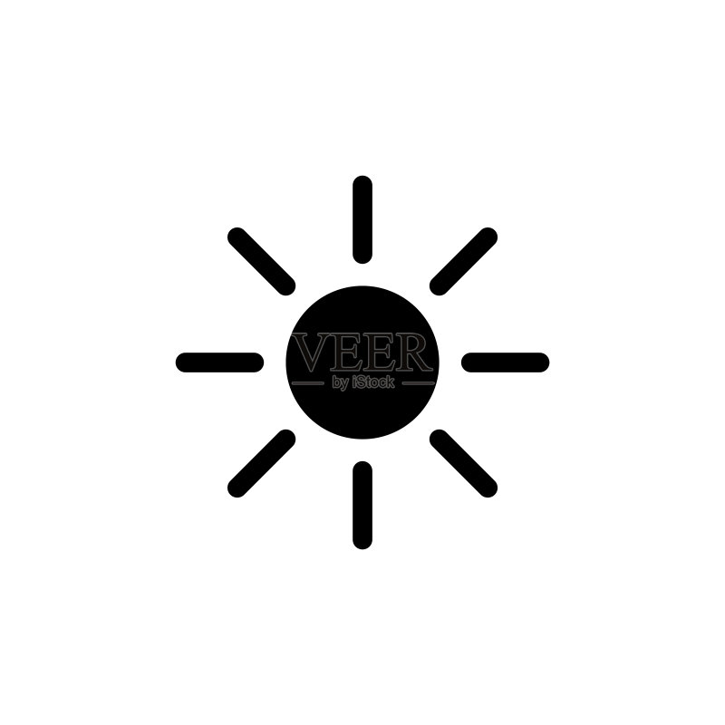 太阳图标轮廓矢量图图标素材
