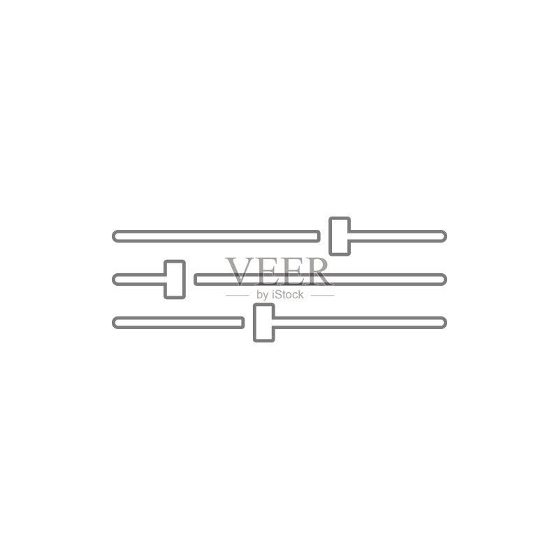 调整图像标志图标。用于移动概念和Web应用程序网络安全元素图标。网站设计和开发、应用程序开发的细线图标图标素材
