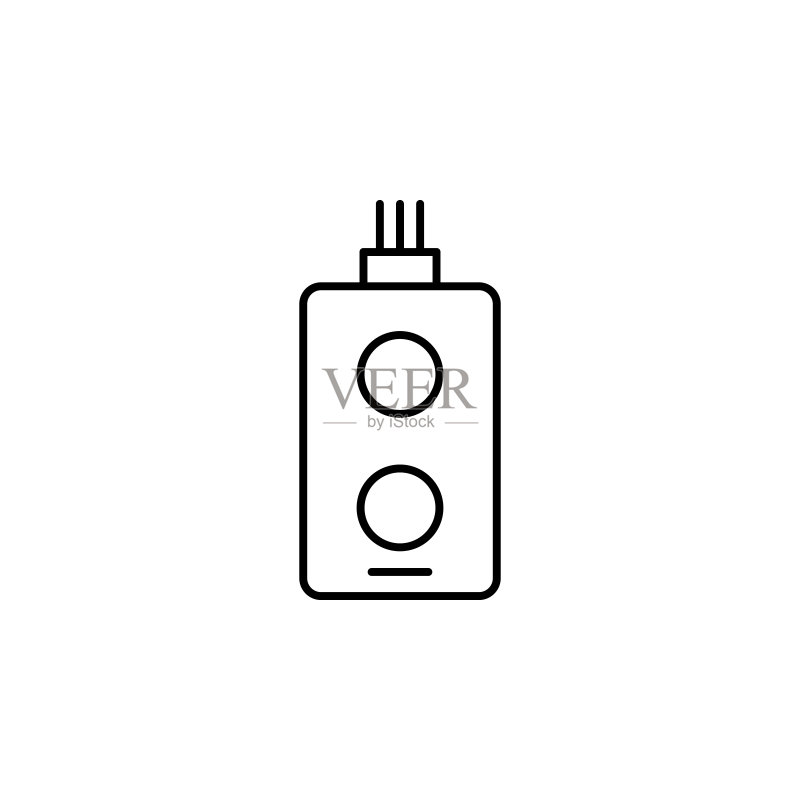 工厂遥控器按钮图标:生产元素移动概念和Web应用图标图标素材