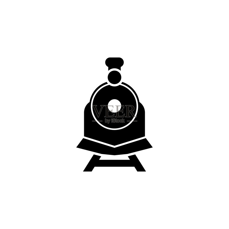 蒸汽火车Icon图形设计模板矢量素材图标素材