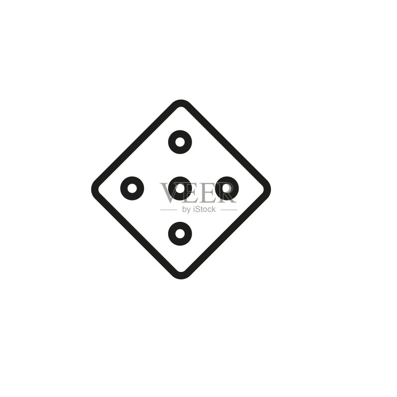 游戏骰子线性图标图标素材