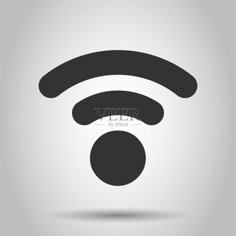 扁平风格的Wifi网络标志图标图标素材