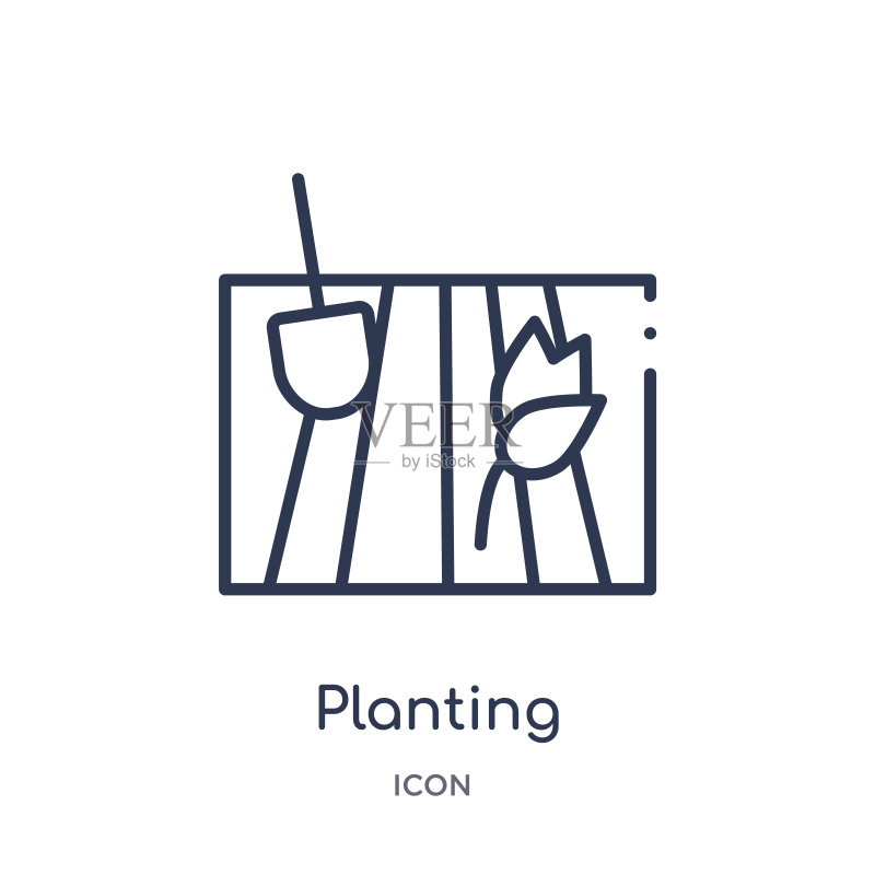 线性种植图标图标素材