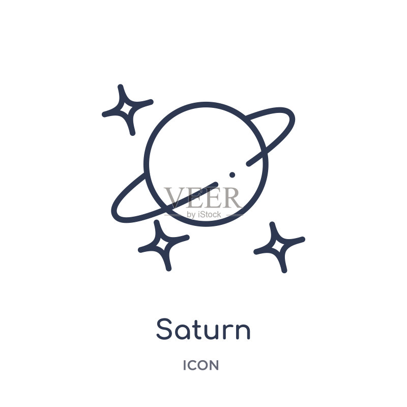 天文学线性土星图标图标素材