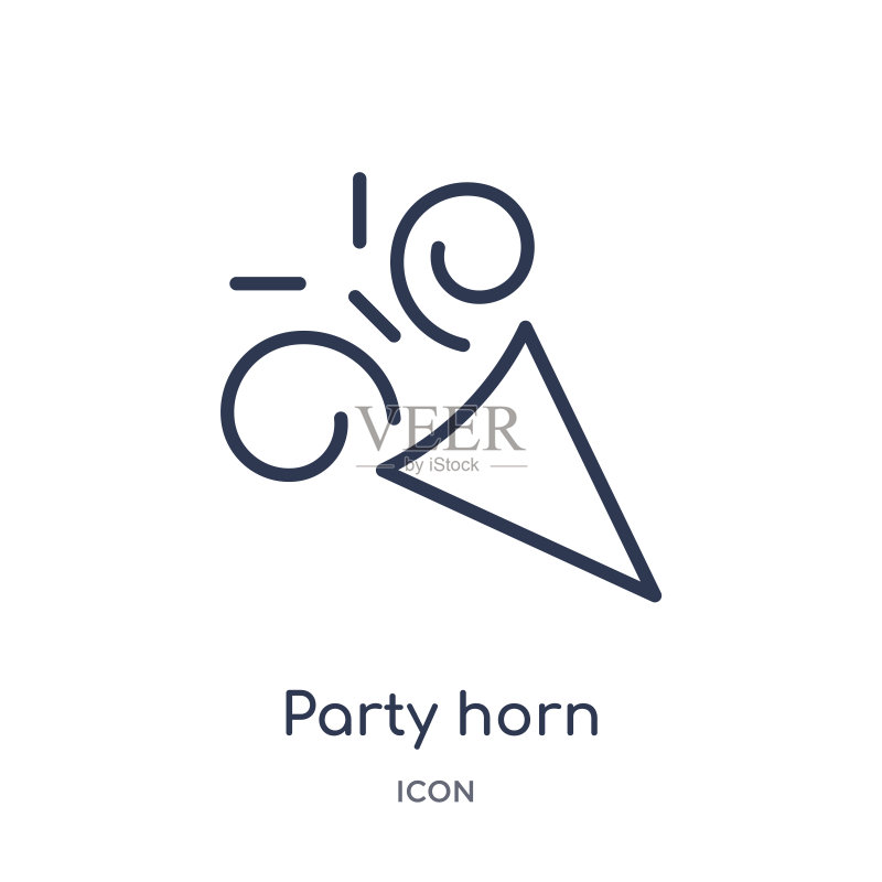生日聚会线性派对喇叭图标图标素材