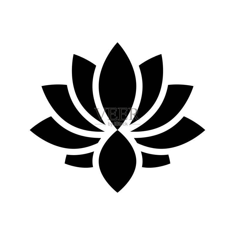 莲花矢量图,中国农历新年图标图标素材