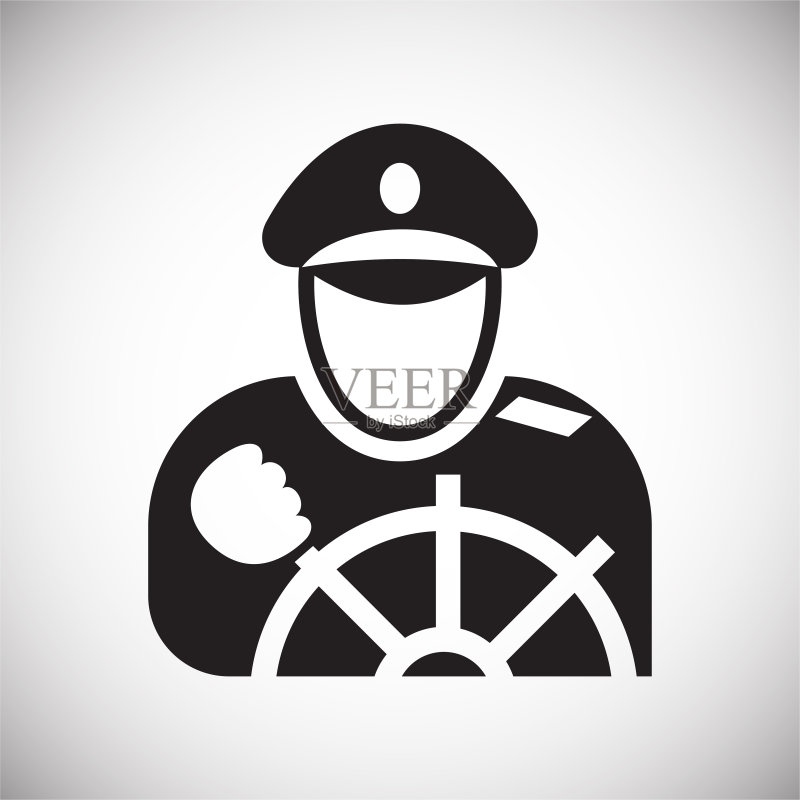 船长图标,用于图形和网页设计,现代简约矢量标志。互联网概念。网站设计网络按钮或移动设备的流行符号。图标素材
