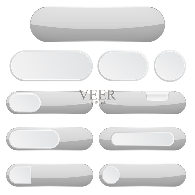 灰色界面按钮Web图标图标素材