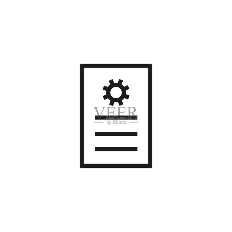 技术文档线性图标图标素材