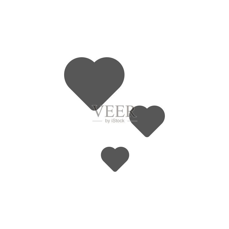 心中偶像。简单的字形,情人节的平面矢量,UI和UX的爱情图标,网站或移动应用程序正版插画素材