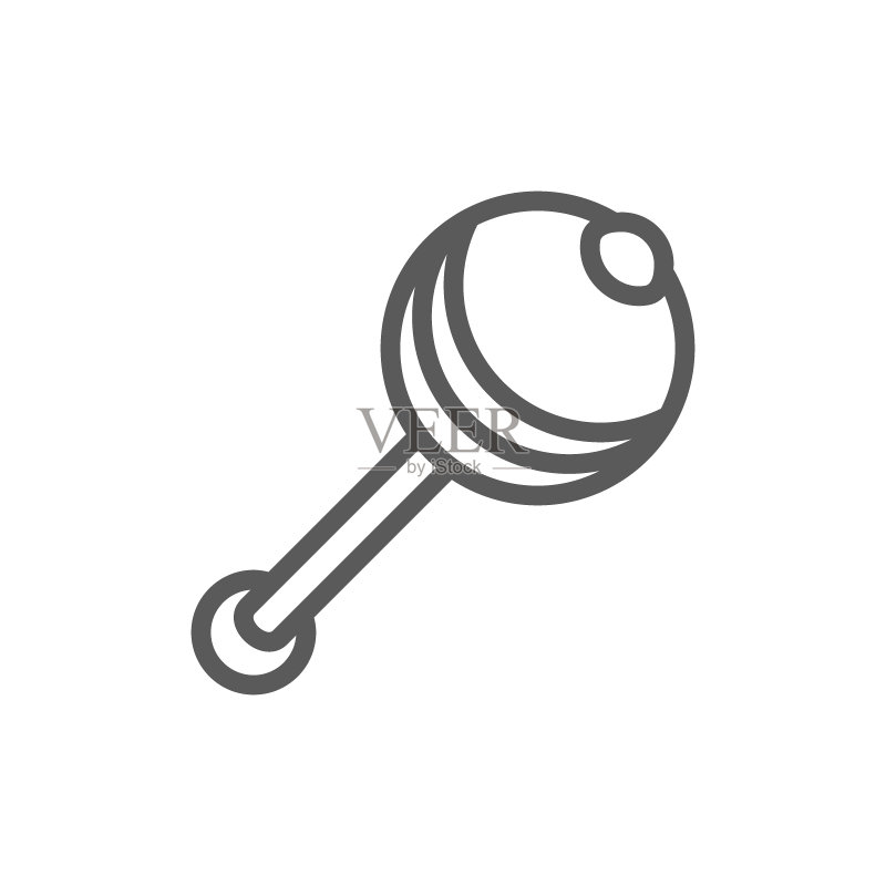 拨浪鼓,沙槌线性图标图标素材