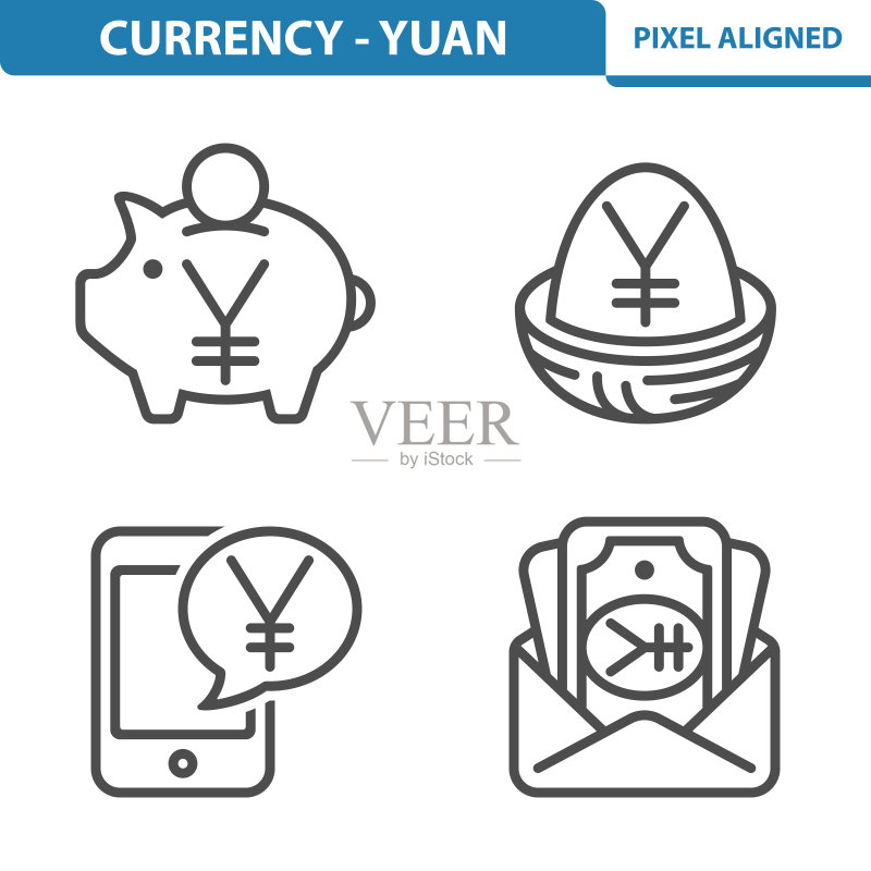 货币-日元/人民币图标图标素材