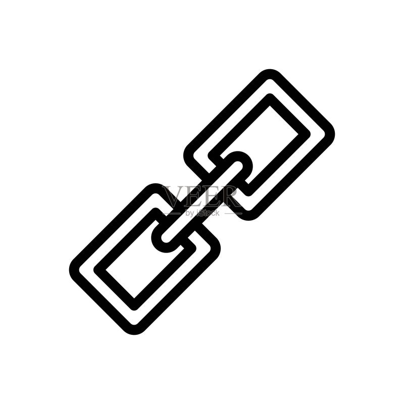 链接矢量社交媒体线性风格图标图标素材