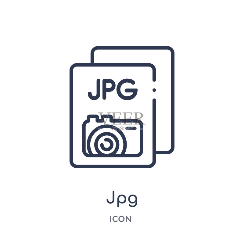 文件类型的线性JPG图标图标素材