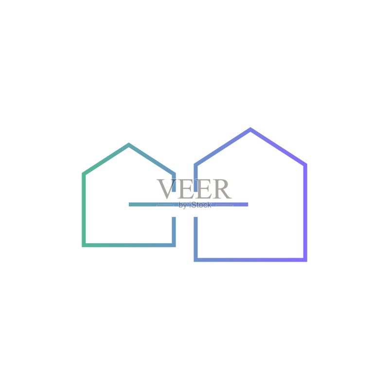 房屋住宅抵押矢量轮廓图标图标素材