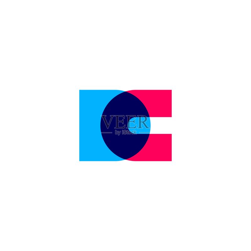 DC字母矢量图标标志图标素材